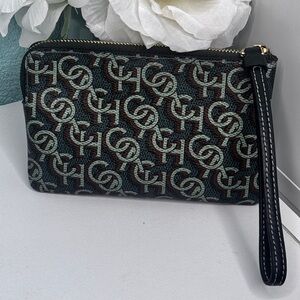 Coach Green Monogram Wristlet